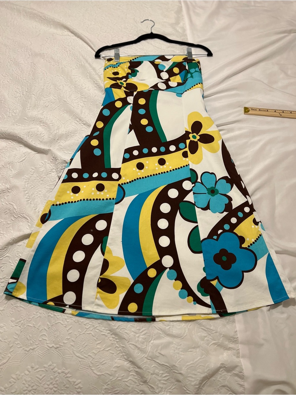 B. Smart Y2K Strapless Knee Length Dress Size 4 Floral Retro Multicolor